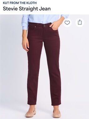 Kut from the Kloth Stevie Straight Jean - Deep Burgundy